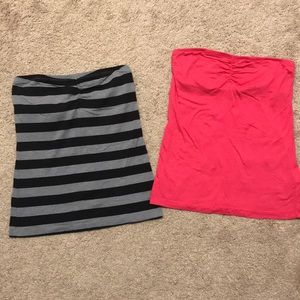 2 strapless tops bundle